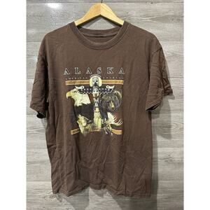 Vintage Alaska American Spirits‎ Authentic Brown Size Large